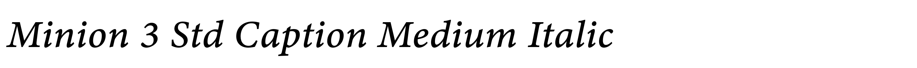 Minion 3 Std Caption Medium Italic